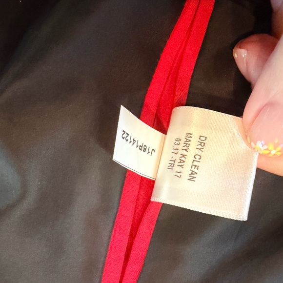 Mary Kay Red Black Colorblock Open Front Blazer Jacket XL - Picture 9 of 12
